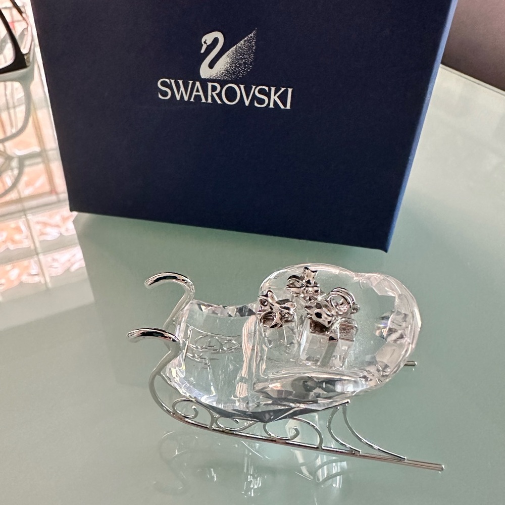 Swarovski crystal holiday Christmas sled